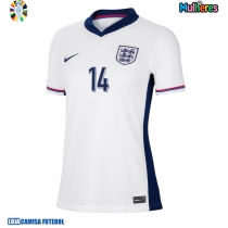 Camisa de Futebol Inglaterra Ezri Konsa #14 Equipamento Principal Mulheres Europeu 2024 Manga Curta